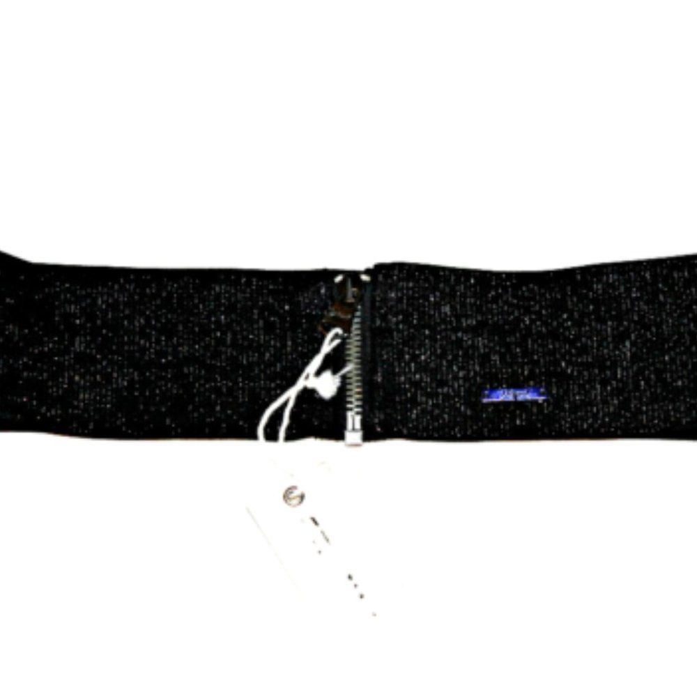 DIESEL Girl's  BLACK Glitter Zip Elasticized BELT Blelesty ( Size 11 )